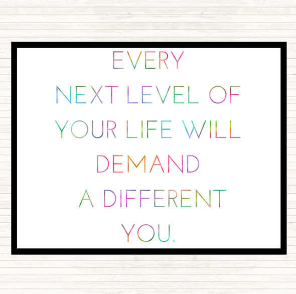 Demand A Different You Rainbow Quote Placemat