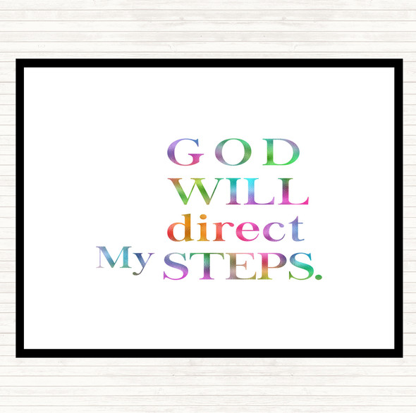 Direct My Steps Rainbow Quote Placemat