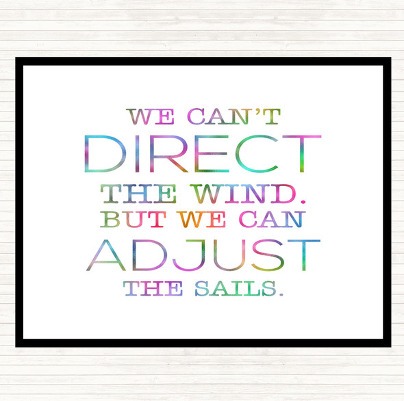 Direct Wind Adjust Sails Rainbow Quote Placemat