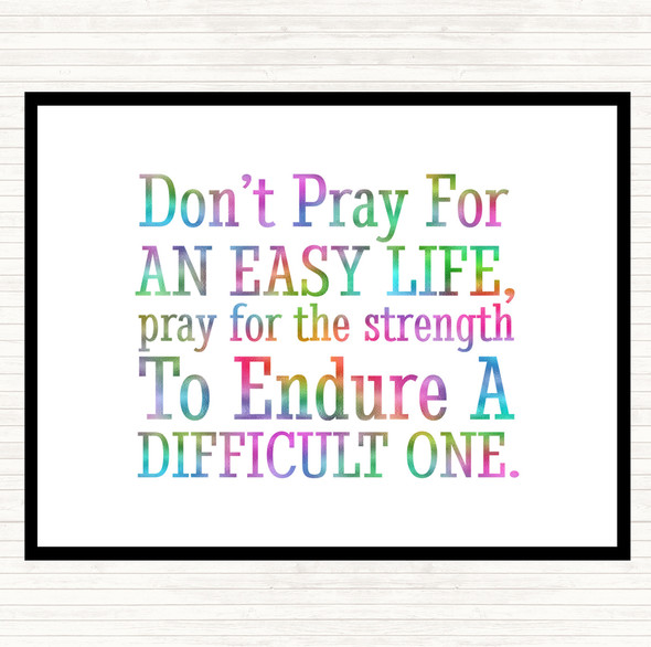 Don't Pray Rainbow Quote Placemat