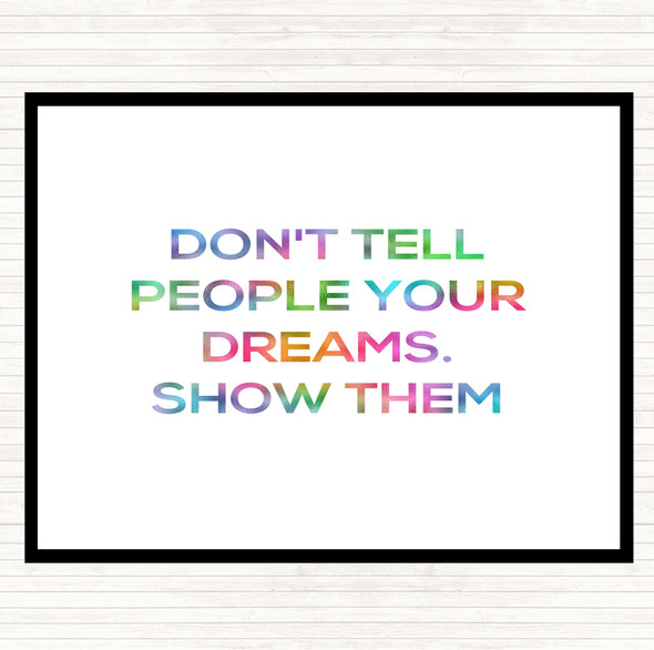 Don't Tell People Rainbow Quote Placemat