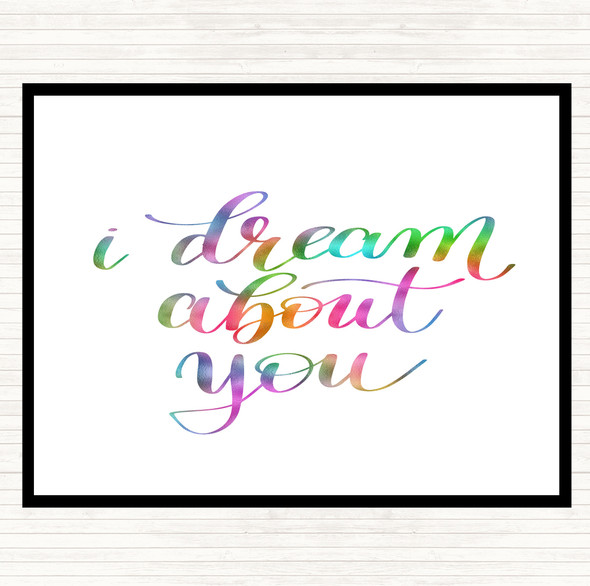 Dream About You Rainbow Quote Placemat