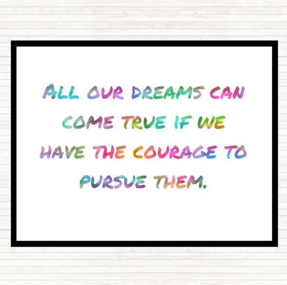 Dreams Can Come True Rainbow Quote Placemat