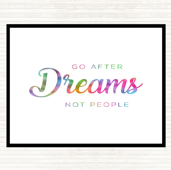 Dreams Not People Rainbow Quote Placemat
