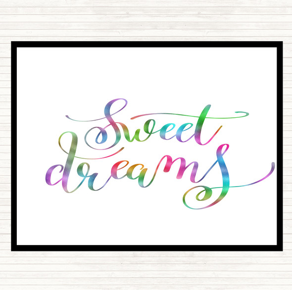 Dreams Rainbow Quote Placemat