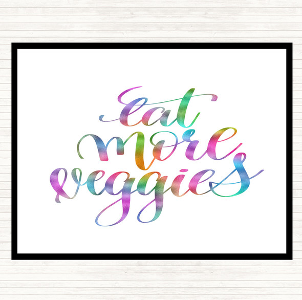 Eat More Veggies Rainbow Quote Placemat
