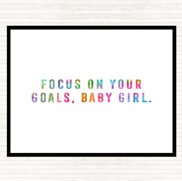 Focus On Your Goals Rainbow Quote Placemat