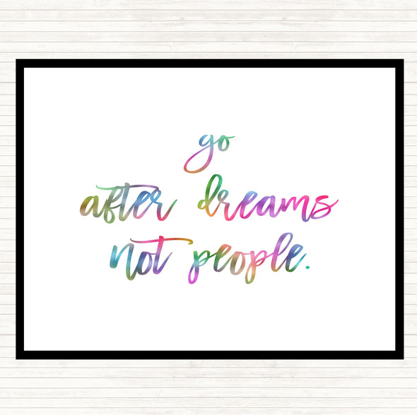Go After Dreams Rainbow Quote Placemat