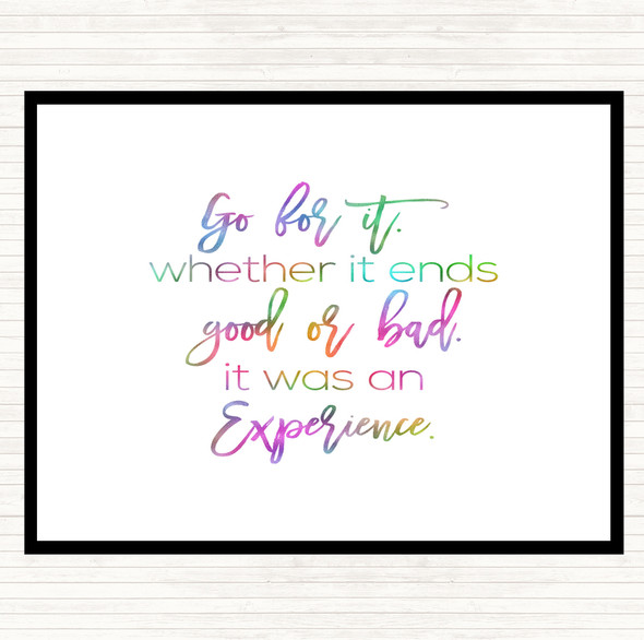 Go For It Rainbow Quote Placemat