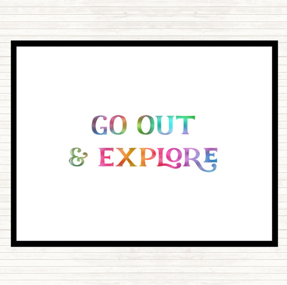 Go Out Explore Rainbow Quote Placemat