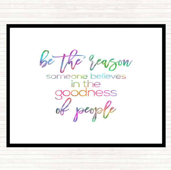 Goodness Of People Rainbow Quote Placemat