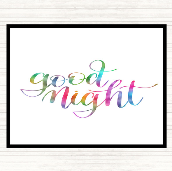 Goodnight Rainbow Quote Placemat