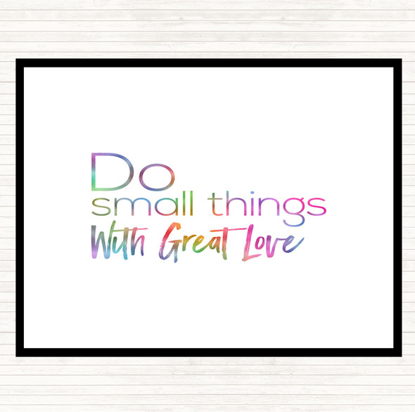 Great Love Rainbow Quote Placemat