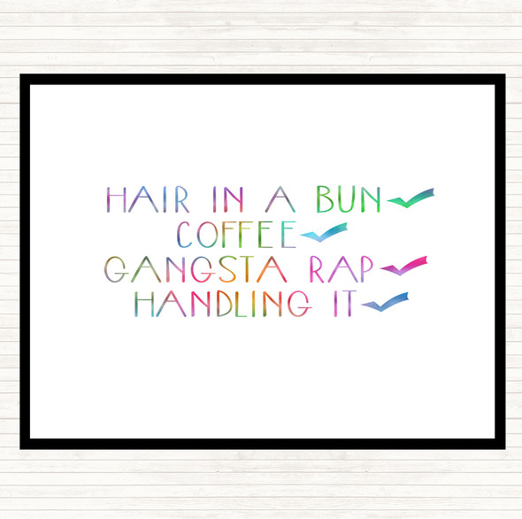 Handling It Rainbow Quote Placemat