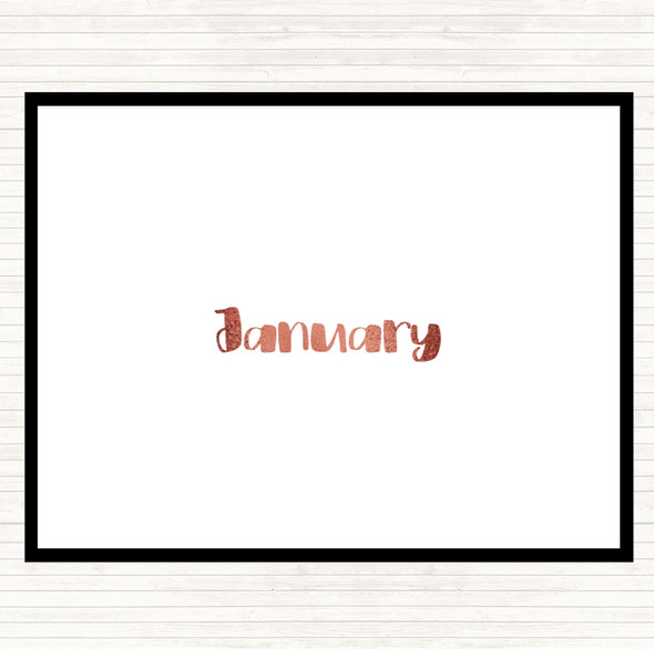 Rose Gold January Quote Placemat
