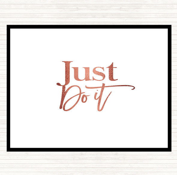 Rose Gold Just Do It Quote Placemat