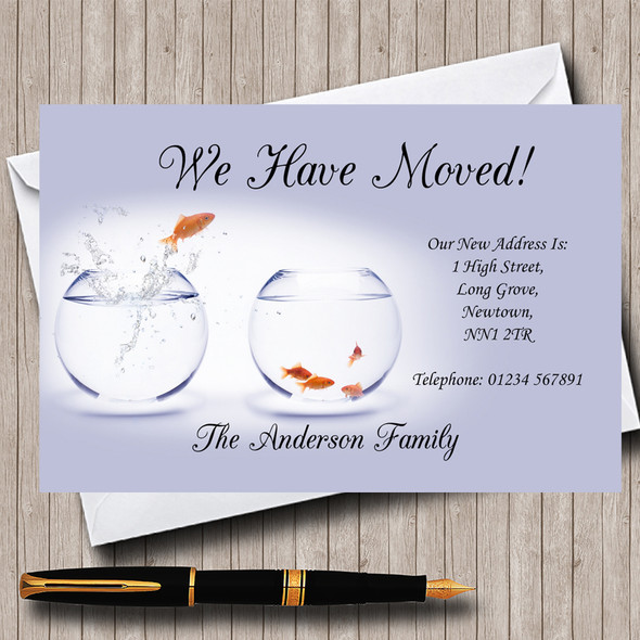 Goldfish New Home Change Of Address Moving House Cards