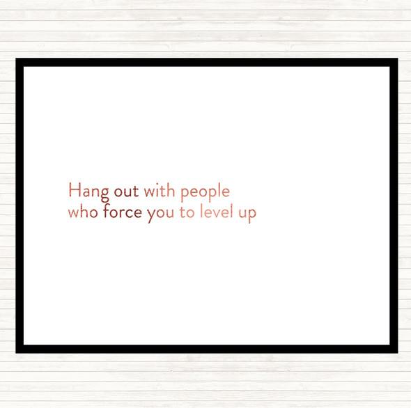 Rose Gold Level Up Quote Placemat