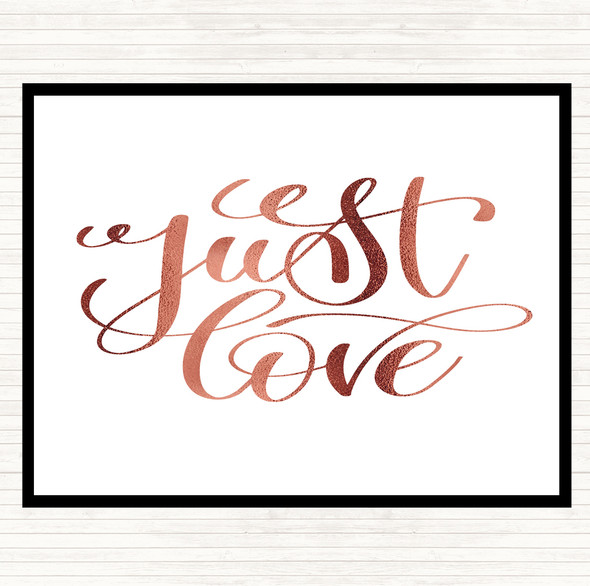 Rose Gold Love Swirl Quote Placemat