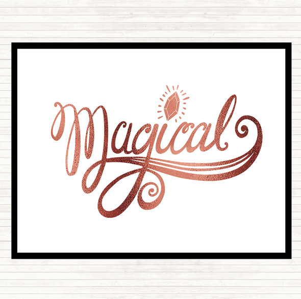 Rose Gold Magical Unicorn Quote Placemat