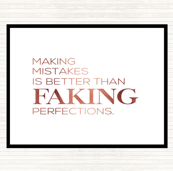 Rose Gold Making Mistakes Quote Placemat