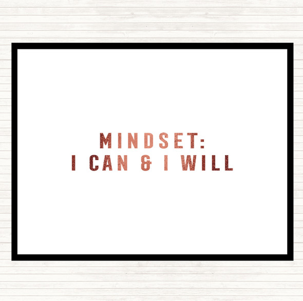 Rose Gold Mindset Quote Placemat