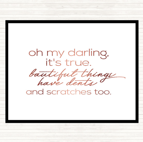 Rose Gold Oh My Darling Quote Placemat