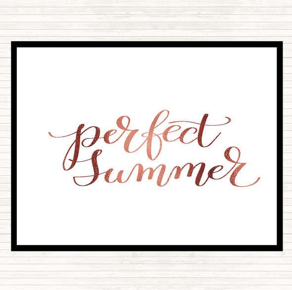 Rose Gold Perfect Summer Quote Placemat