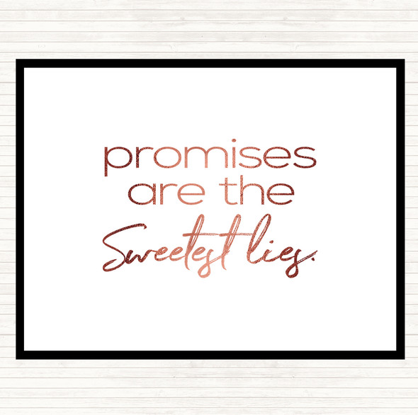 Rose Gold Promises Quote Placemat