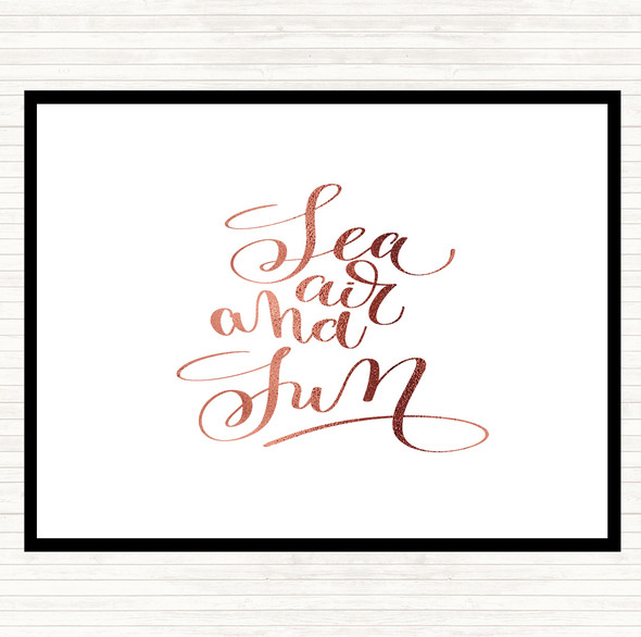 Rose Gold Sea Air Sun Quote Placemat