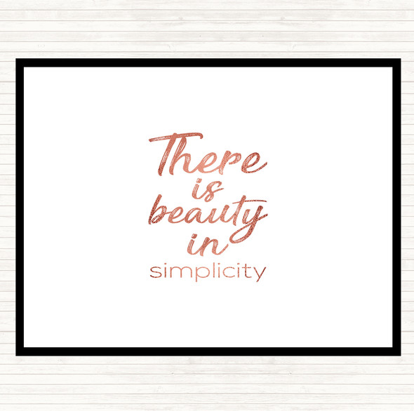 Rose Gold Beauty In Simplicity Quote Placemat