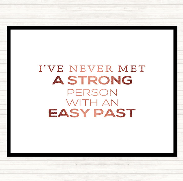 Rose Gold Strong Person Quote Placemat