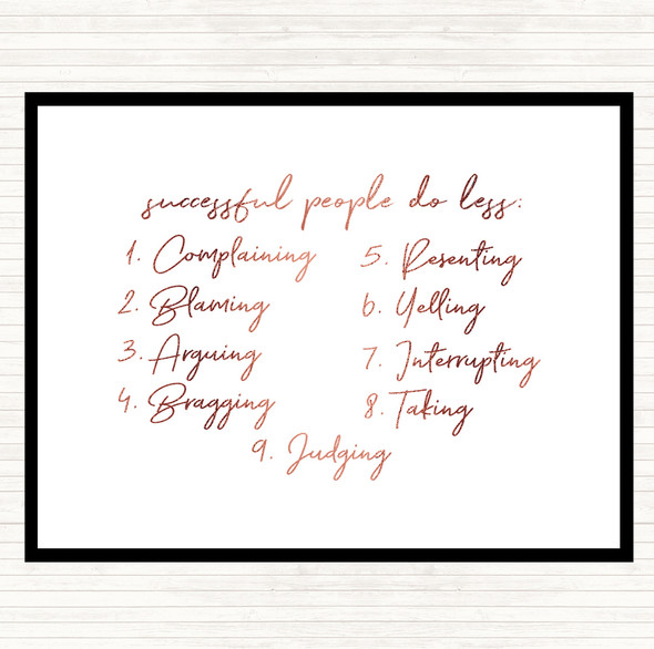 Rose Gold Successful People Quote Placemat