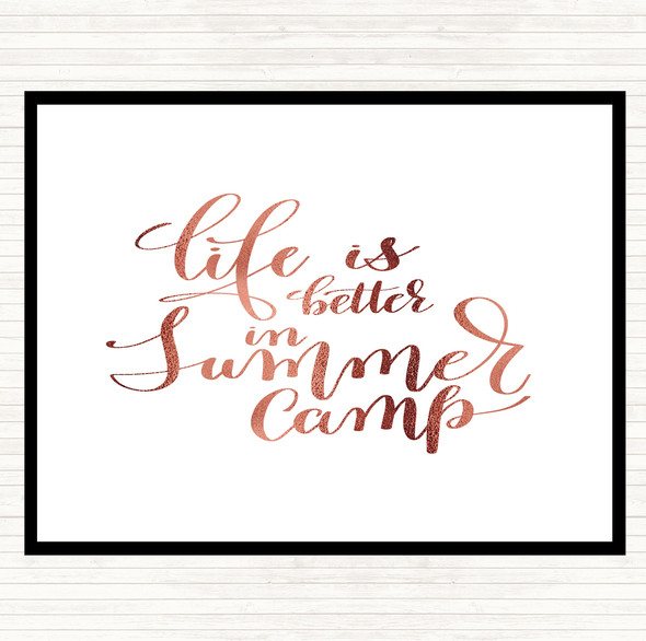 Rose Gold Summer Camp Quote Placemat