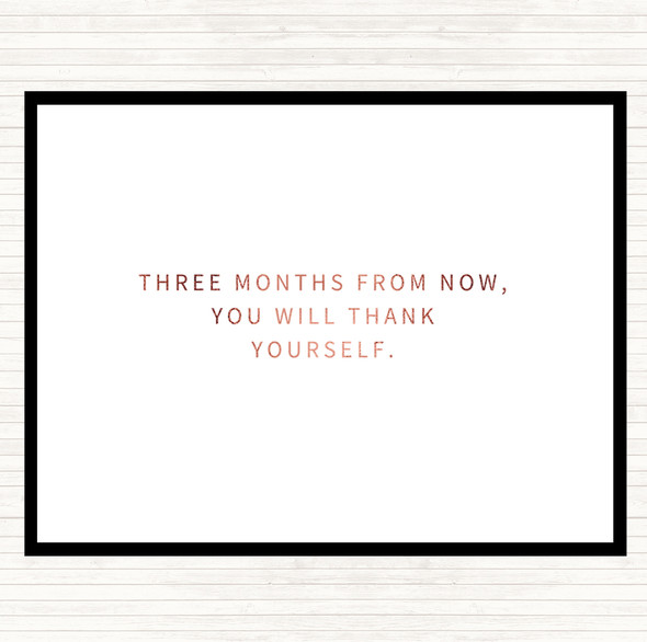 Rose Gold Thank Yourself Quote Placemat
