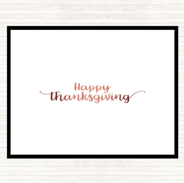 Rose Gold Thanksgiving Quote Placemat