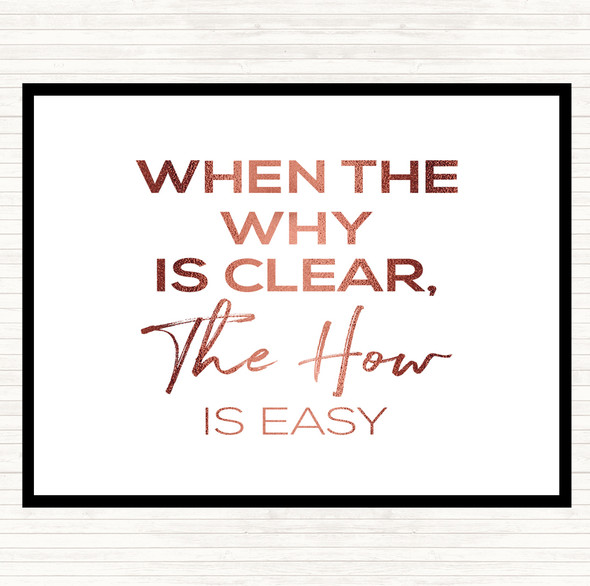 Rose Gold The How Is Easy Quote Placemat