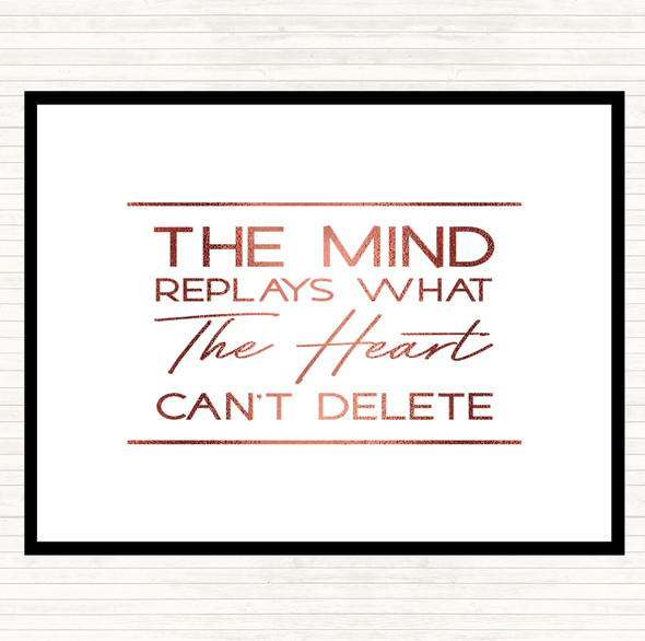 Rose Gold The Mind Replays Quote Placemat