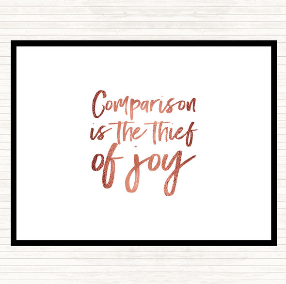 Rose Gold Thief Of Joy Quote Placemat