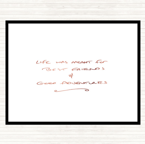 Rose Gold Best Friends Quote Placemat