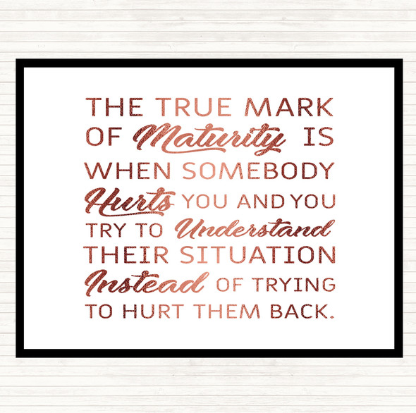 Rose Gold True Mark Quote Placemat