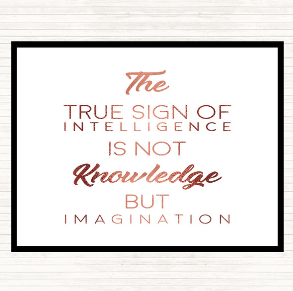 Rose Gold True Sign Quote Placemat
