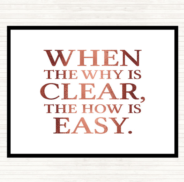 Rose Gold Why Is Clear Quote Placemat