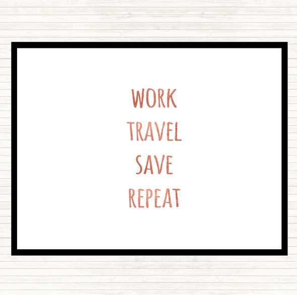 Rose Gold Work Travel Quote Placemat