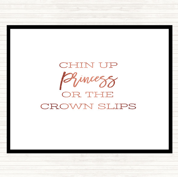 Rose Gold Crown Slips Quote Placemat