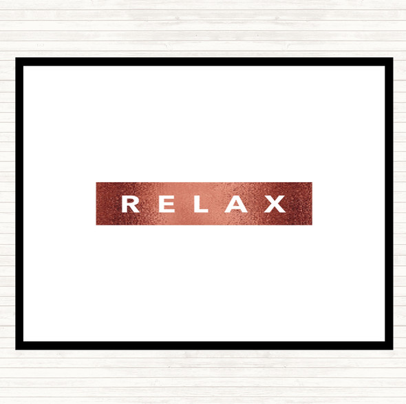 Rose Gold Dark Relax Quote Placemat