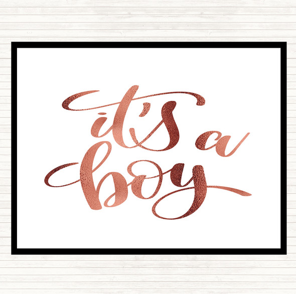 Rose Gold A Boy Quote Placemat