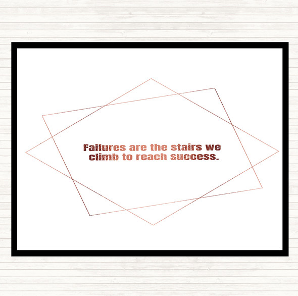 Rose Gold Failures Stairs Success Quote Placemat