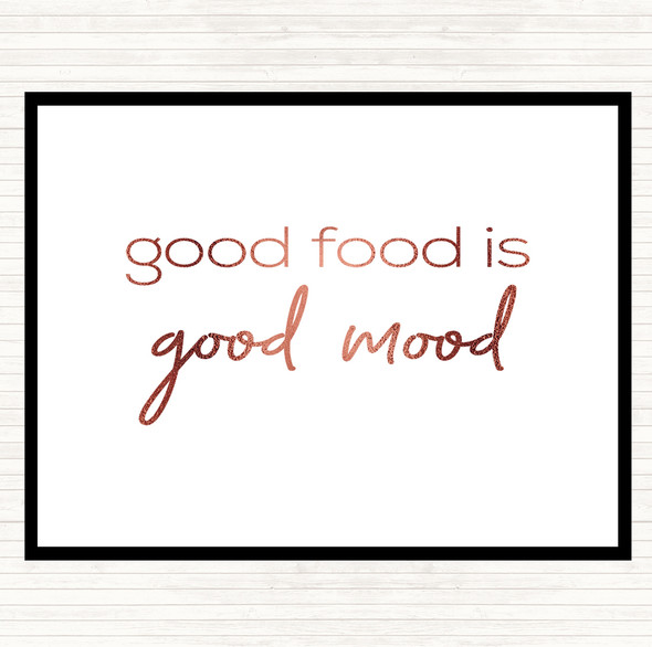 Rose Gold Good Food Quote Placemat