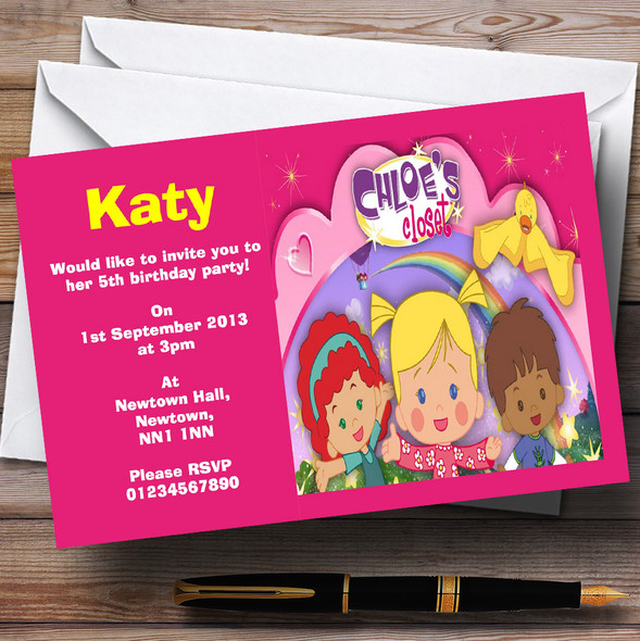 Chloe's Closet Customised Children's Birthday Party Invitations